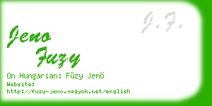 jeno fuzy business card