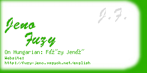 jeno fuzy business card
